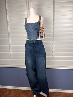 Terra & Sky Dark Blue straight Leg Jeans size 20 w streetwear casual plus